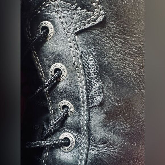 Harley-Davidson Men's SIZE 10 M Steinman Waterproof Riding Shoes, Black - Picture 9 of 11